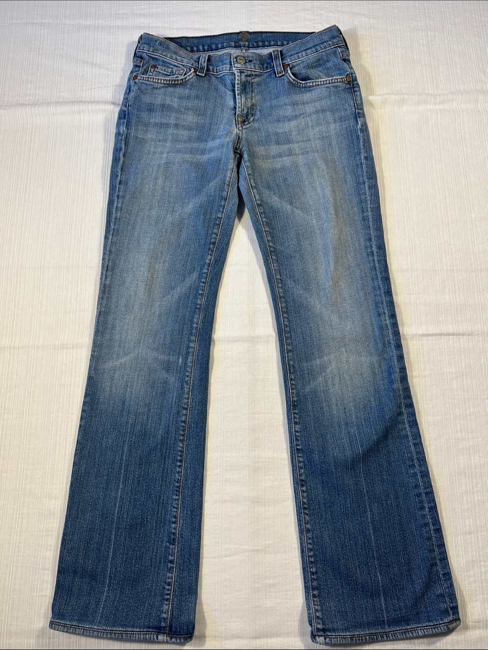 7 For All Mankind Women's Medium Blue Flare Jeans